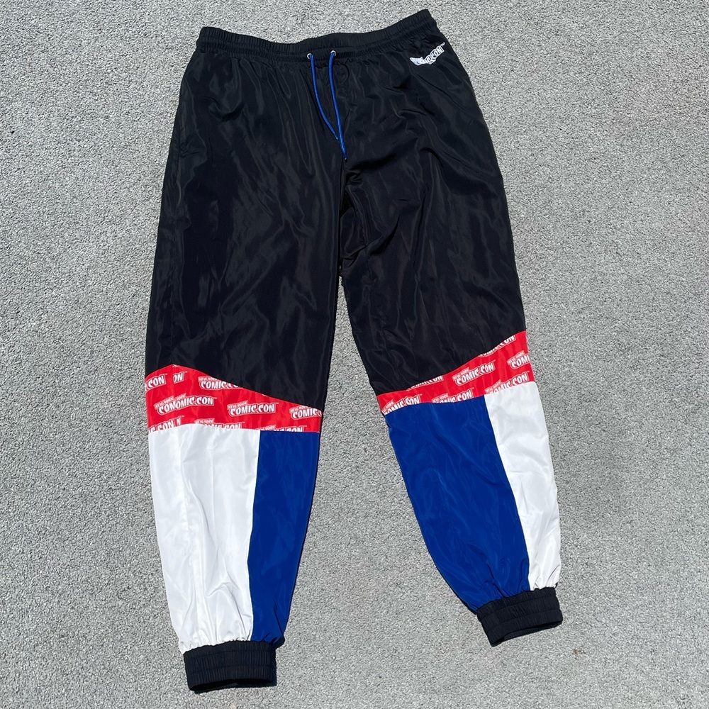 Adult New York Comic-Con Black and Blue Track Pants Sz XXL
